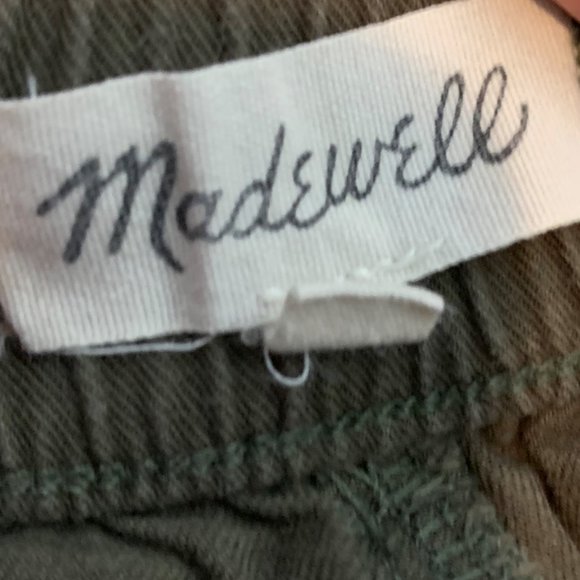 MADEWELL Hunter Green SO SOFT Cotton Side Tie Elastic Waist Shorts-Size Small - Picture 10 of 11